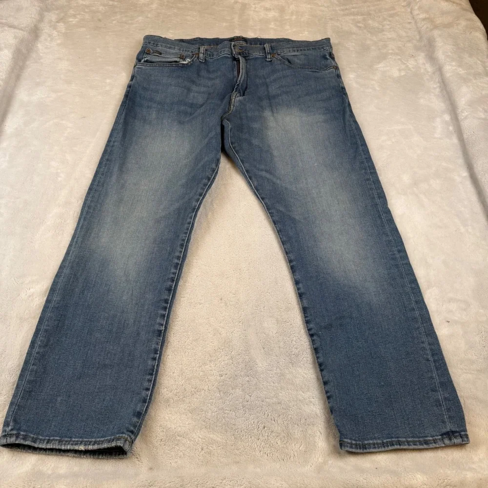 Polo Ralph Lauren Mens Blue Medium Wash Stretch Denim Jeans 38x30